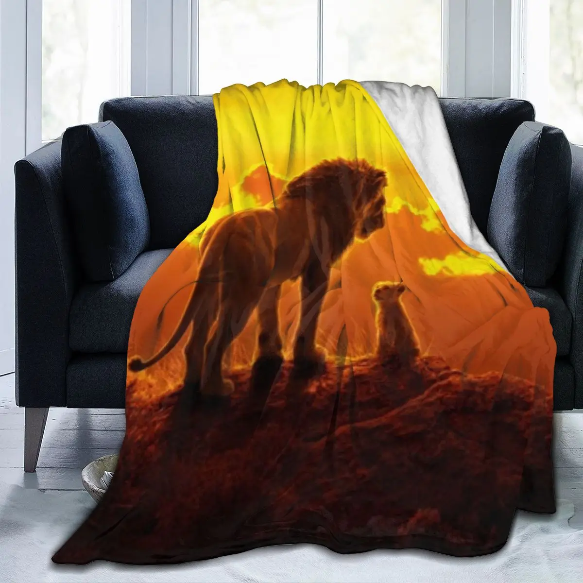 

Lion King Of Jungle Wild Animals Fleece Throw Blankets For Sofa Bed Couch Dropship Wholesale 3D Printed Flannel Decorative Throw