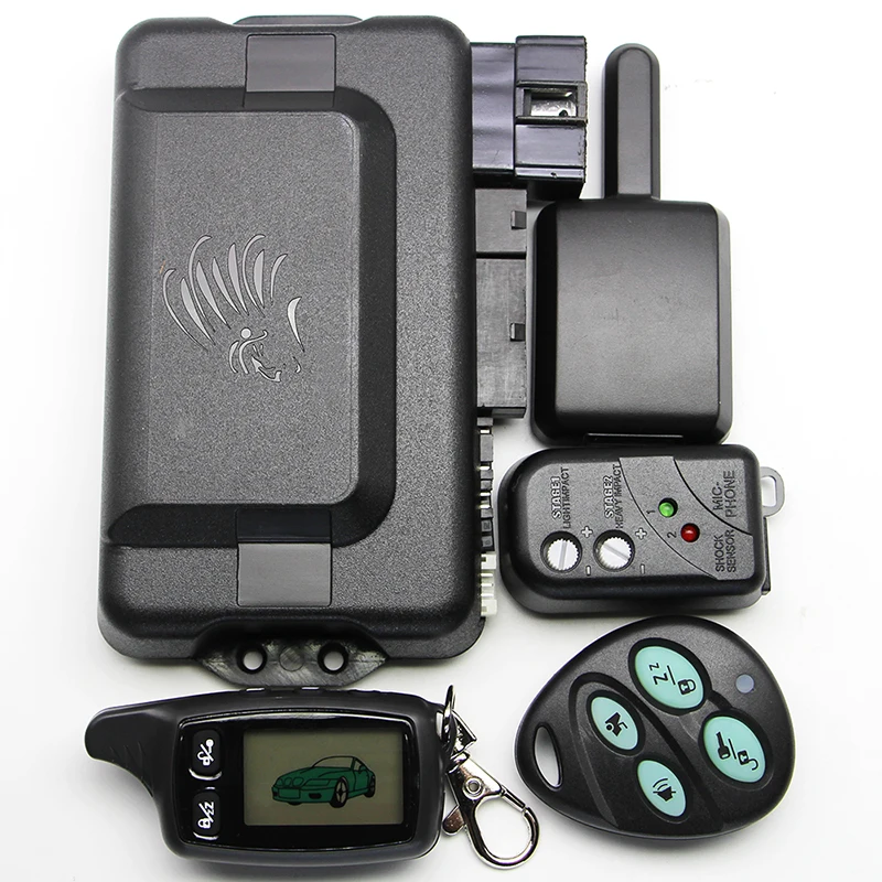 Автомобильная сигнализация TW9030 с ЖК дисплеем дистанционным запуском двигателя