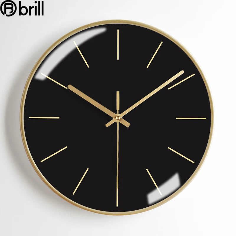 

Креативные тихие настенные часы в скандинавском стиле, металлическое Современное украшение для гостиной, кухни, домашний декор для гостиной