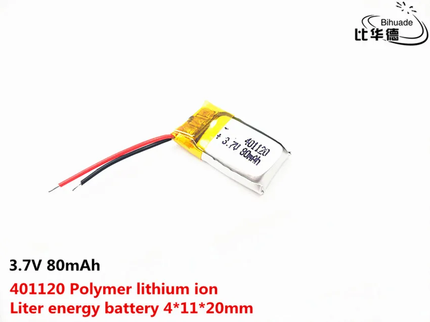 1/2/4 шт. 3 7 В аккумуляторная литиевая батарея 401120 80 мАч для MP3 MP4 Bluetooth Колонка