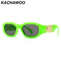 kachawoo green sunglasses women square retro sun glasses female birthday gifts candy color black metal decoration european