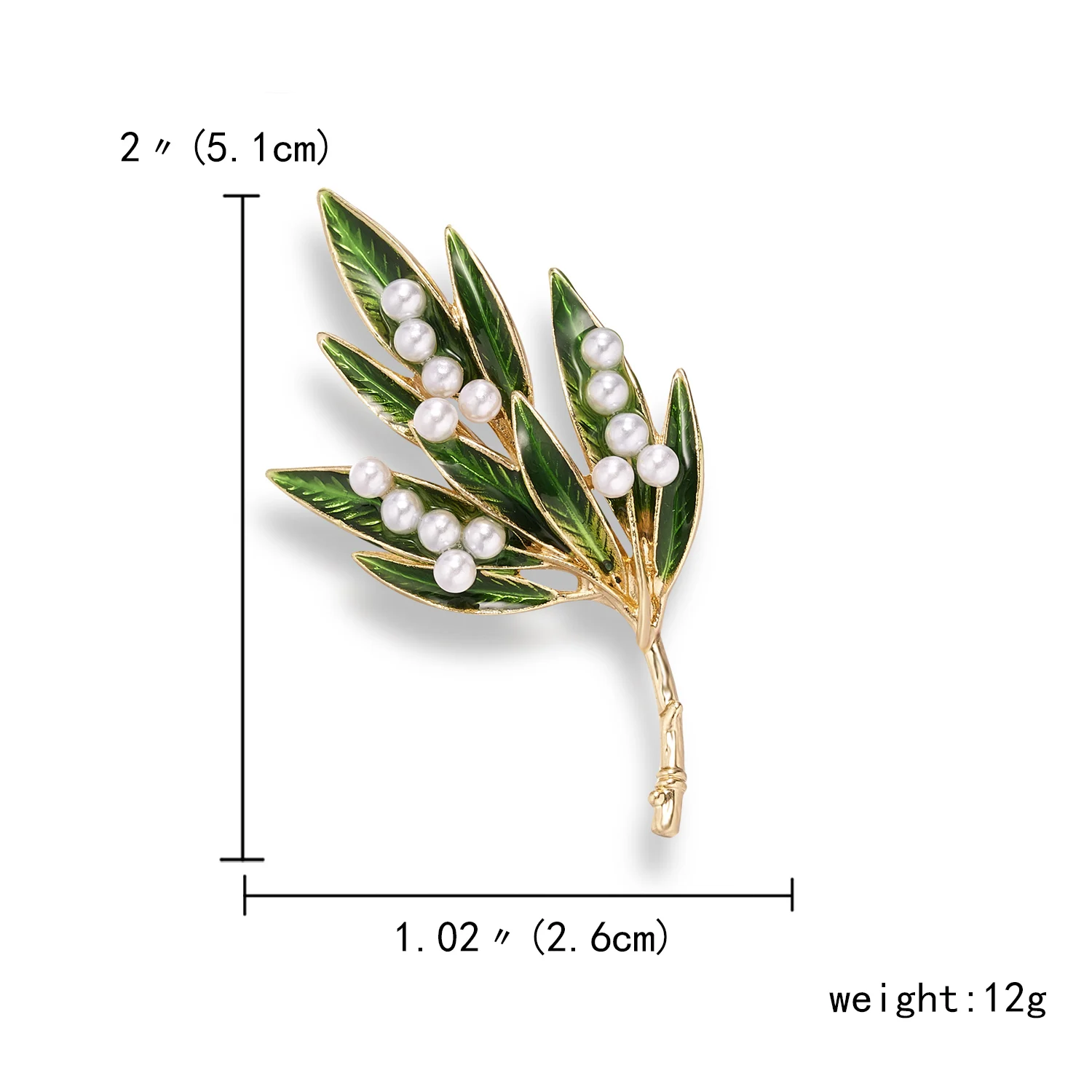 

RINHOO New Fresh Pearl Leaf Brooches Green Natural Enamel Brooch Pins For Women Men Party Decoration Fashion Jewelry Accessories