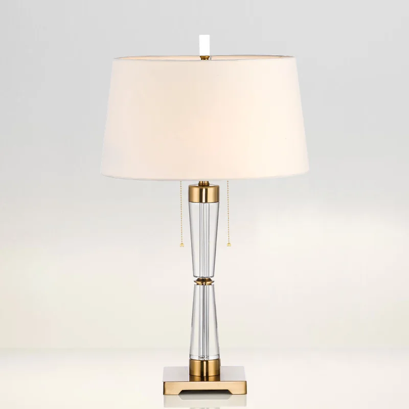 Простая Хрустальная настольная лампа K9 постмодерн модель для гостиной спальни