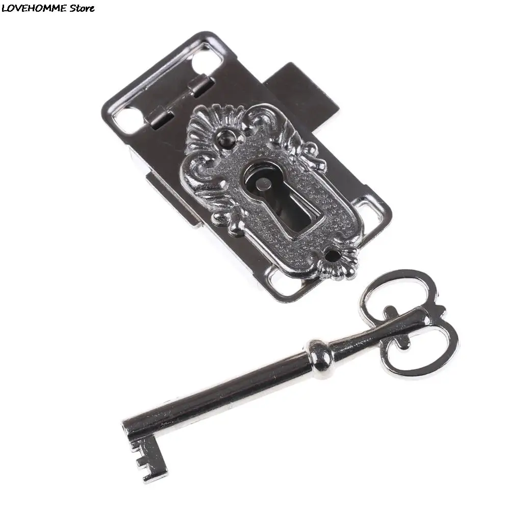 1 комплект прочный портативный старинный железный замок + ключ для ящика - купить