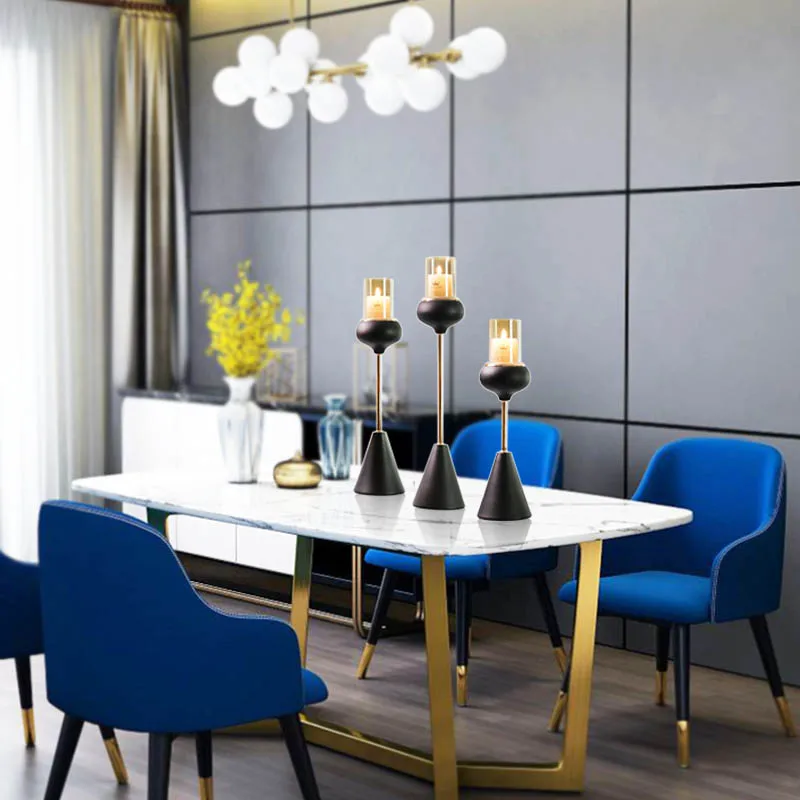 Персонализированными Европейской обеденный стол Стекло подсвечник Nordic