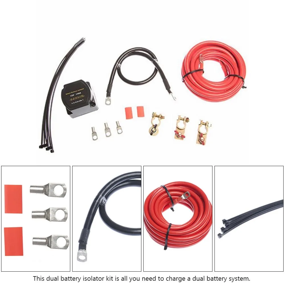 

1 Set 12V 140A Dual Battery System Isolator Kits with Heavy Charger Cables