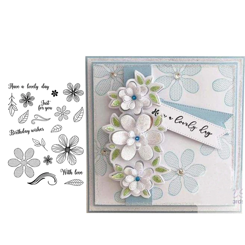 Прозрачный силиконовый штамп CH summer bloom/печать для скрапбукинга своими