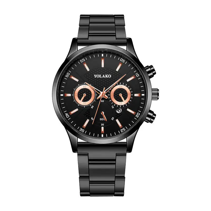 

Fashion Mens Stainless Steel Wrist Watch Luxury Analog Business Mens Quartz Watches High-end Brand Mens Round Watch