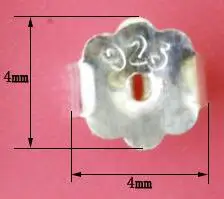 One 4mm 10 шт., серьги из стерлингового серебра 925 пробы с бабочкой, серьги из стерлингового серебра с серебряными аксессуарами для ювелирных изделий, Шарм для изготовления ювелирных изделий - Цвет: One 4mm