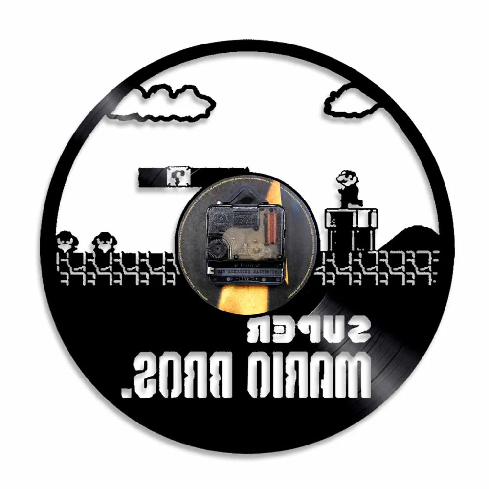 Настенные часы в стиле ретро с грибами для видеоигр Gameboy блок задними знаками