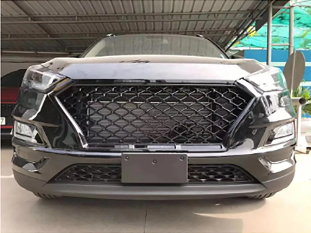 Передняя радиаторная решетка ABS GT racing радиатора подходит для Hyundai Tucson 2019 2020 gloosy