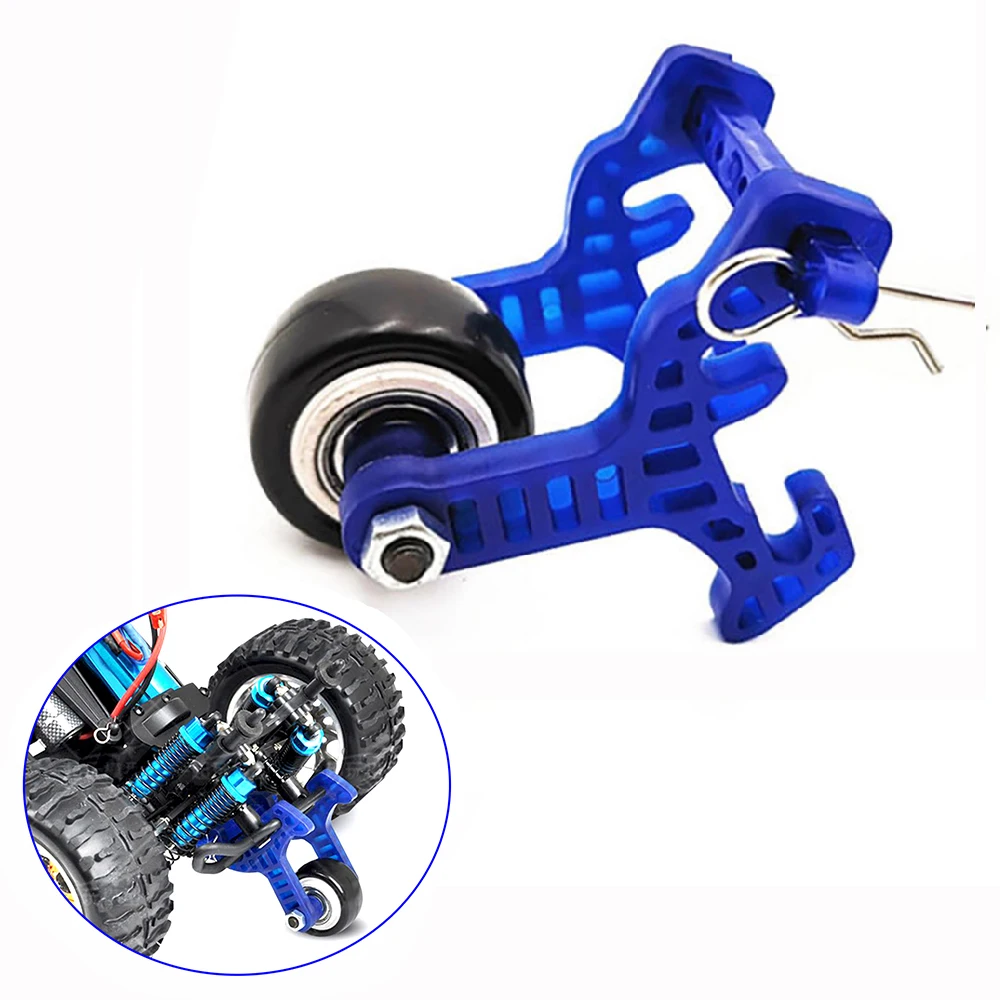 

Hot 1 Set of Plastic Metal High Speed Wheelie Bar Anti-roll Wheel for HSP 94108 94111 94188 110 Scale RC monster Car Accessory