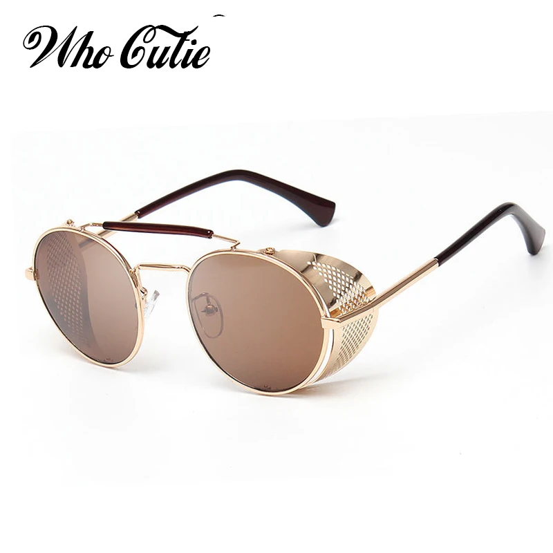 WHO CUTIE 2018 круглые очки в стиле стимпанк мужские брендовые дизайнерские винтажные