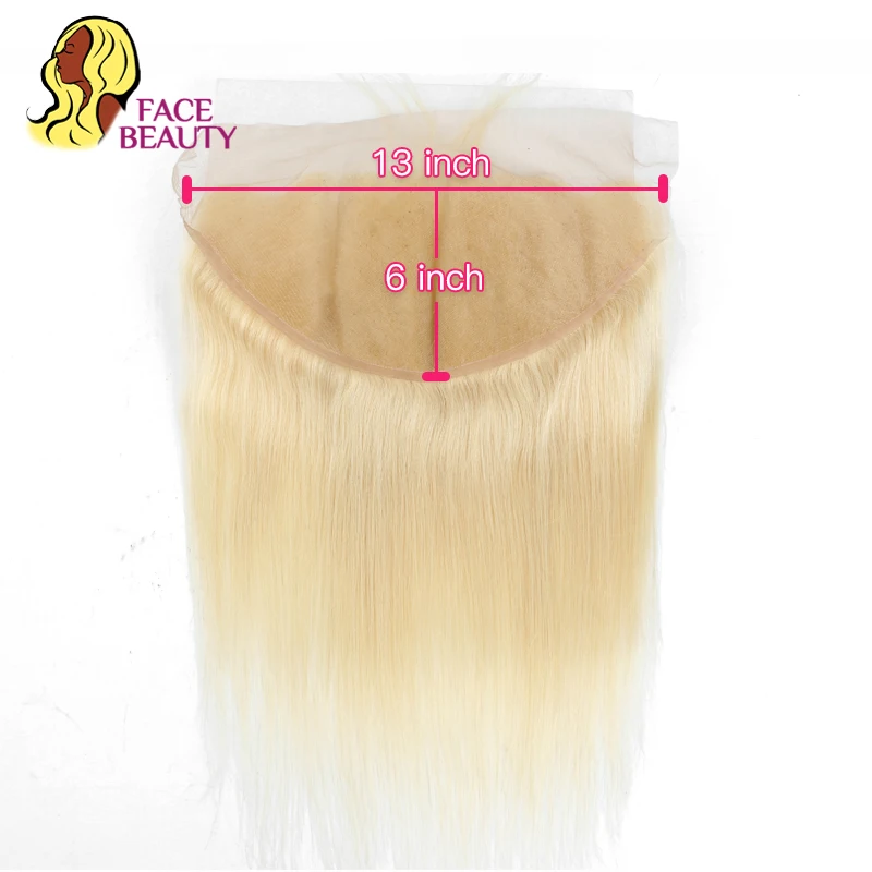 Facebeauty перуанские блонд цвет волос утка 2/3/4 пучок с 13x6 уха до Кружева Фронтальная