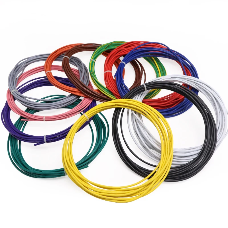 

1M 18AWG OD 2.8mm UL1015 Electric Wire PVC Insulated OFC Tinned Plating Copper Cable LED Lamp Lighting DIY Line Multicolor 600V