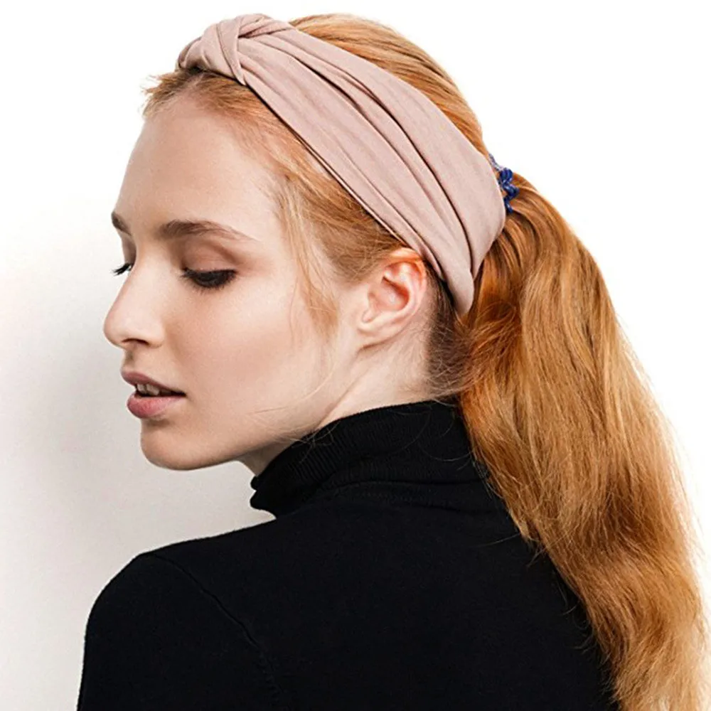 Теплая повязка на голову широкие аксессуары для волос elastici per capelli деловой