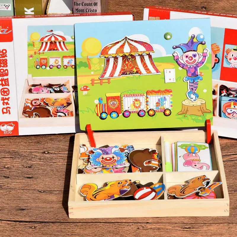 Новые игрушки для смены одежды деревянная доска рисования два в одном