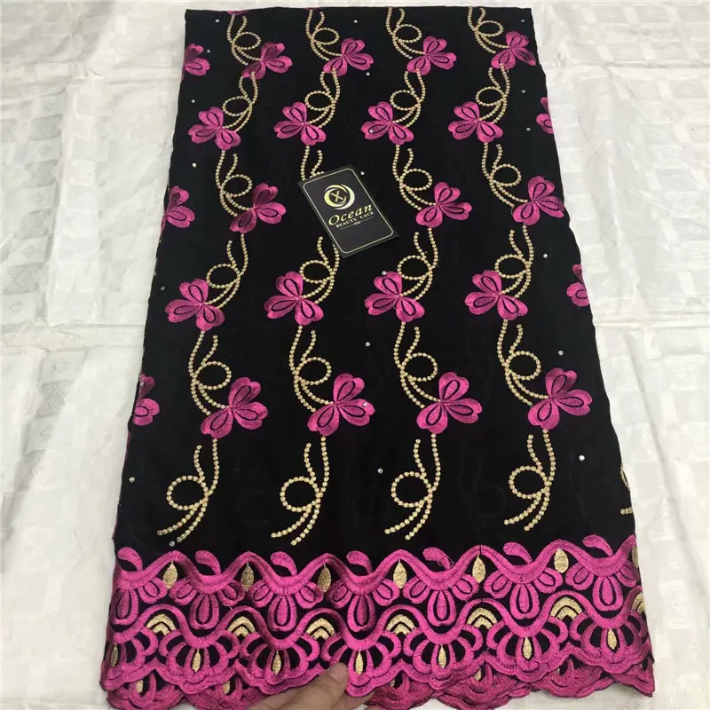 Королевский синий цвет нигерийская африканская кружевная ткань высокого