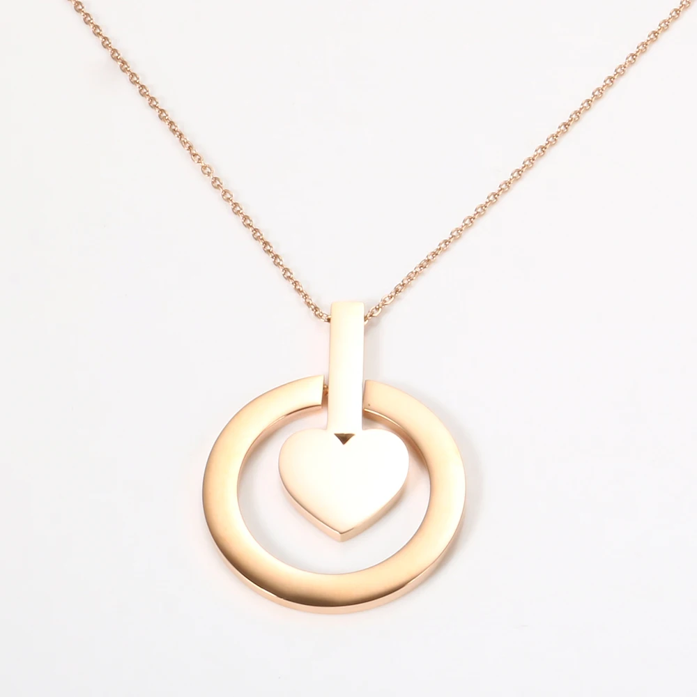 

Heart Jewelry Necklace Stainless Steel Charm Pendant Necklaces Classic Love Jewelry For Girl Women Bridal Gift