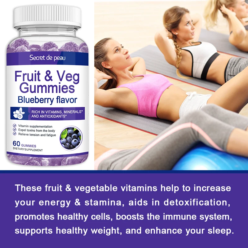 SDP 60pcs Blueberry Flavor Relieve Eye Fatigue Multivitamin Antioxidant Adjuvant Promote Immunity System Health Daily Product |