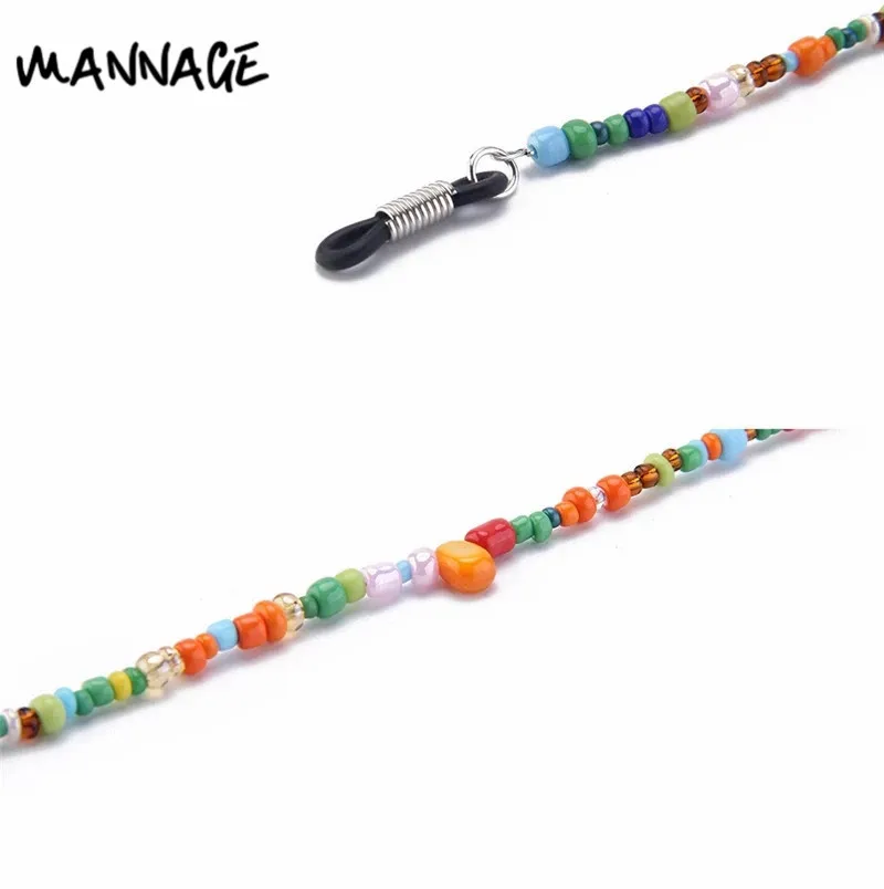 75 см красочные очки из бисера цепь ручной работы против скольжения