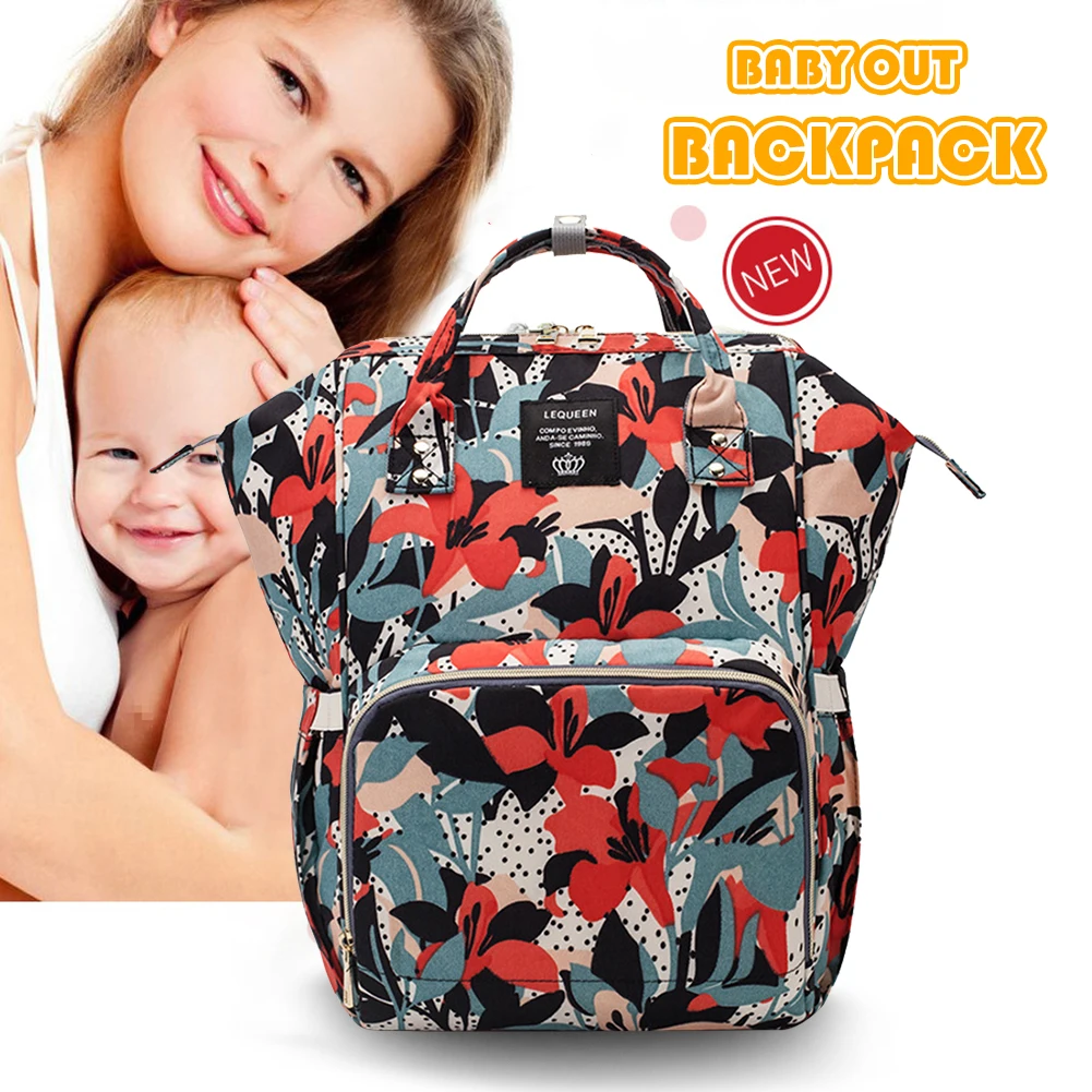 

Lequeen Mommy Diaper Bags unicorn pattern Travel Nappy Bags Mother Backpacks updated Large Capacity Maternity USB Bags LPB29