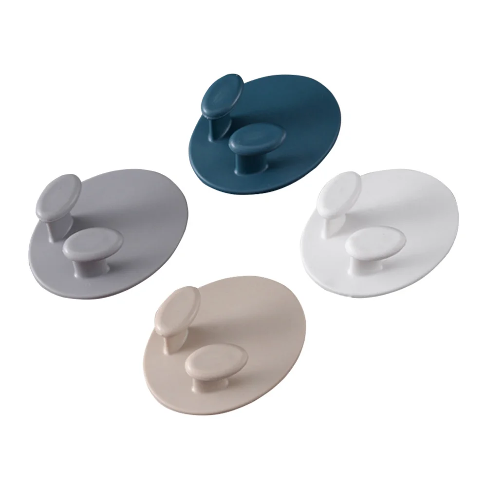 

8Pcs Creative Two-legged Plug Hooks Power Cable Storage Adhesive Hooks for Bathroom Kitchen