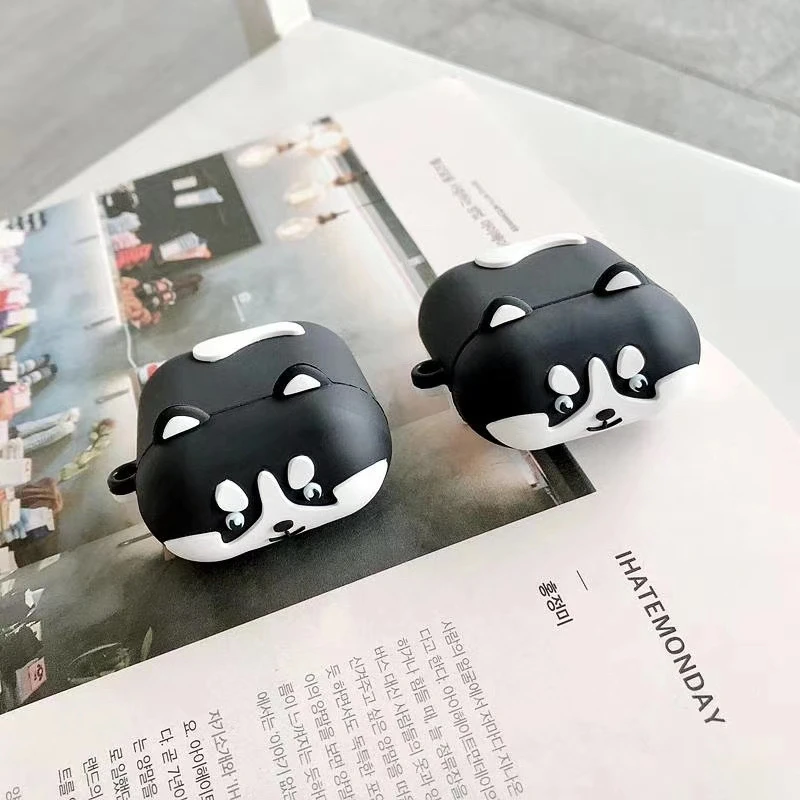 Чехол Huskie Dog для Airpods чехол зарядного бокса беспроводных наушников силиконовый