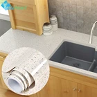 Настенные наклейки из ПВХ для ванной комнаты, водонепроницаемые самоклеящиеся обои Terrazzo, для стола, раковины, барной плиты, кухни, маслостойкая пленка