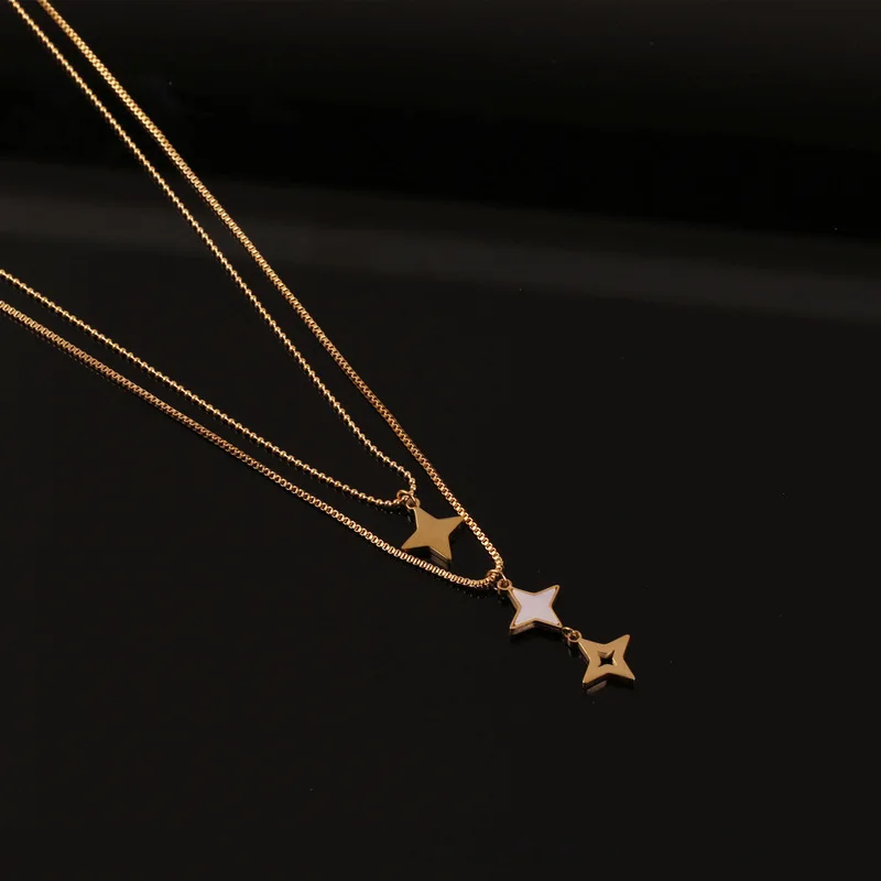 

TOSAKO Stainless Steel Pendant Sweater Chain Titanium Necklace Shell Star 2021 Trend Jewelry
