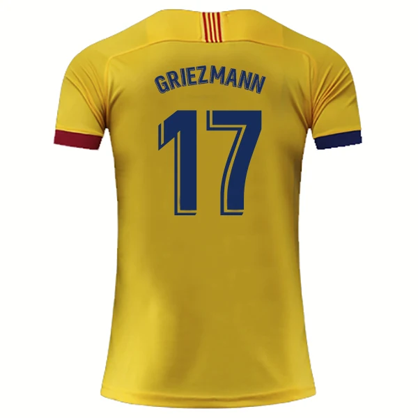 / Messi Camiseta, модная мужская одежда, футболка Griezmann, S-2XL, Barcaed de Jong Home, топы с длинными рукавами, Джерси - Цвет: 1920 Away 17