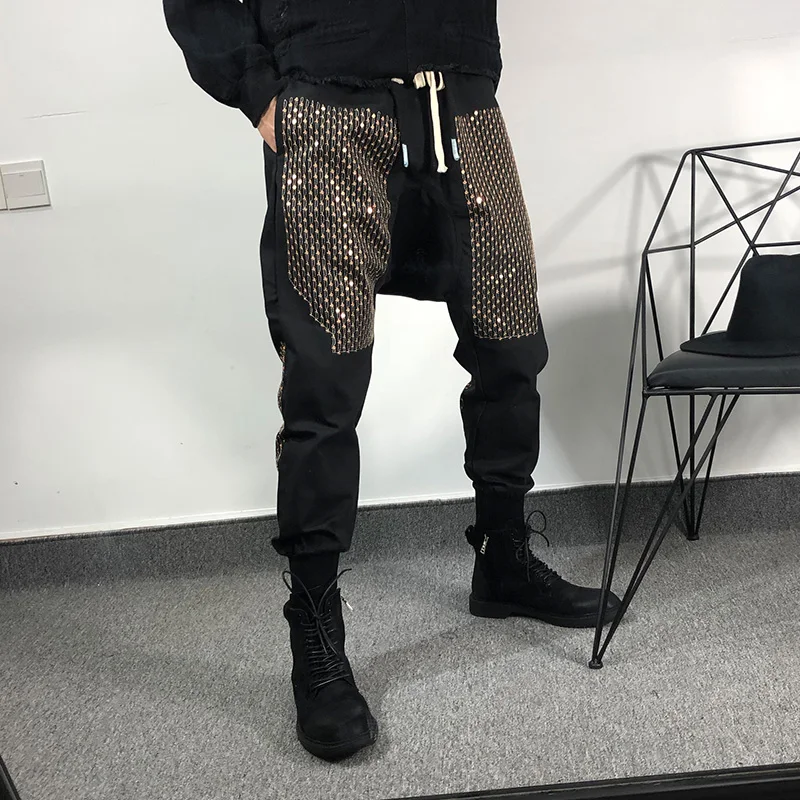 Брюки-султанки мужские в стиле Хай-стрит повседневные спортивные штаны