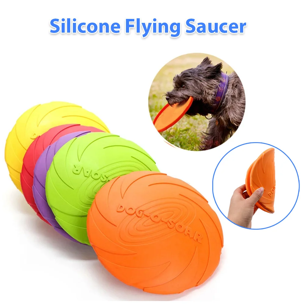 

Pet Dog Flying Discs Saucer Interactive Dog Chew Toys Flying Discs Dogs Training Game Toy Funny Interactive Biting Toys Big Dogs