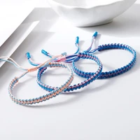 handmade knots braided bracelets charm tibetan purple color rope bangles for women men adjustable best friend jewelry gifts