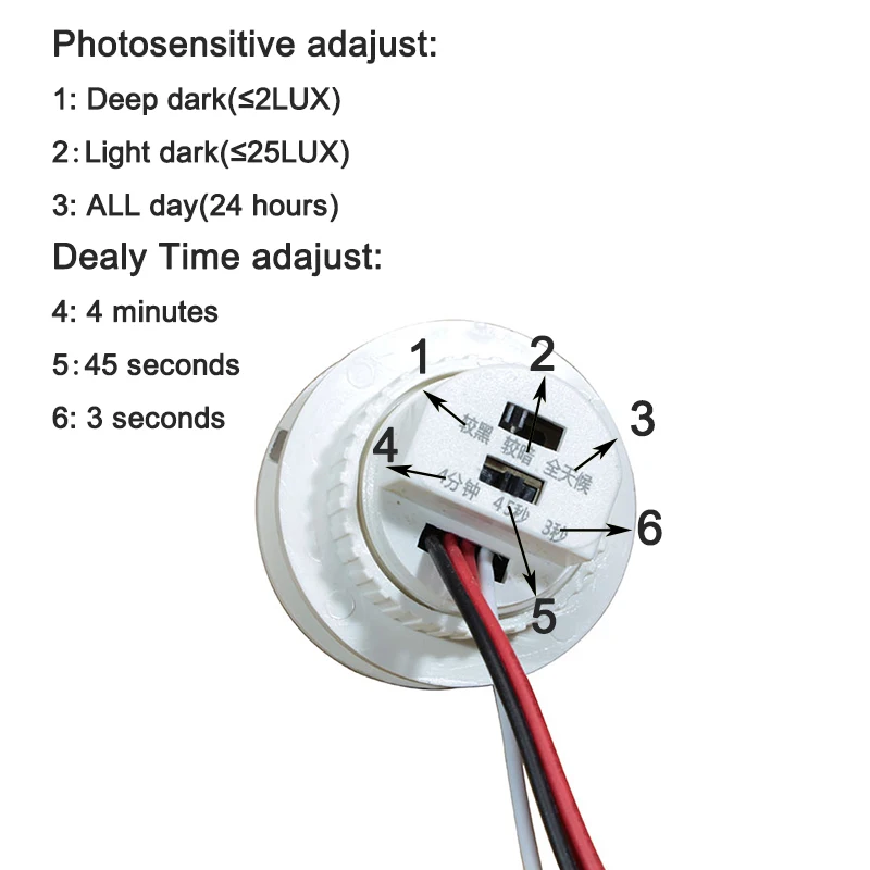 DC5V 12V 24V PIR Motion Sensor Light Switch 220V 110V Time Delay/Mode Adjust Infrared Human Body Detector Auto Control | Обустройство