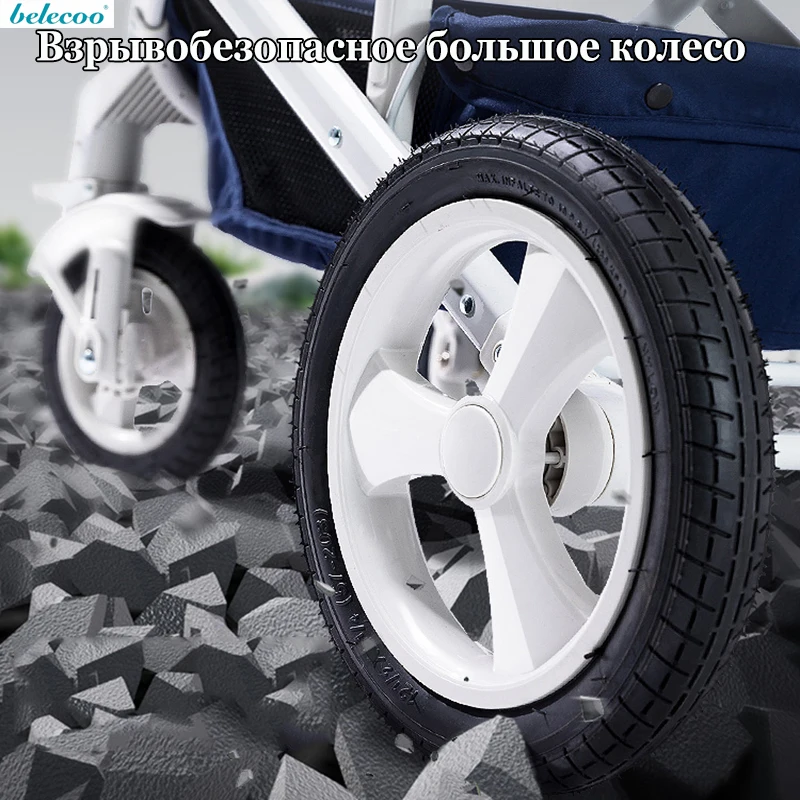 Коляска Belecoo 2 в 1 для новорожденных детская складная коляска с высоким ландшафтом