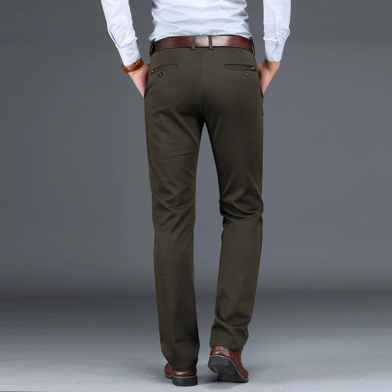 VOMINT Business Suit Pants For Men Size 29-40 Male Formal Stretch Solid Silk Long Dress Baggy Office Trousers | Мужская одежда