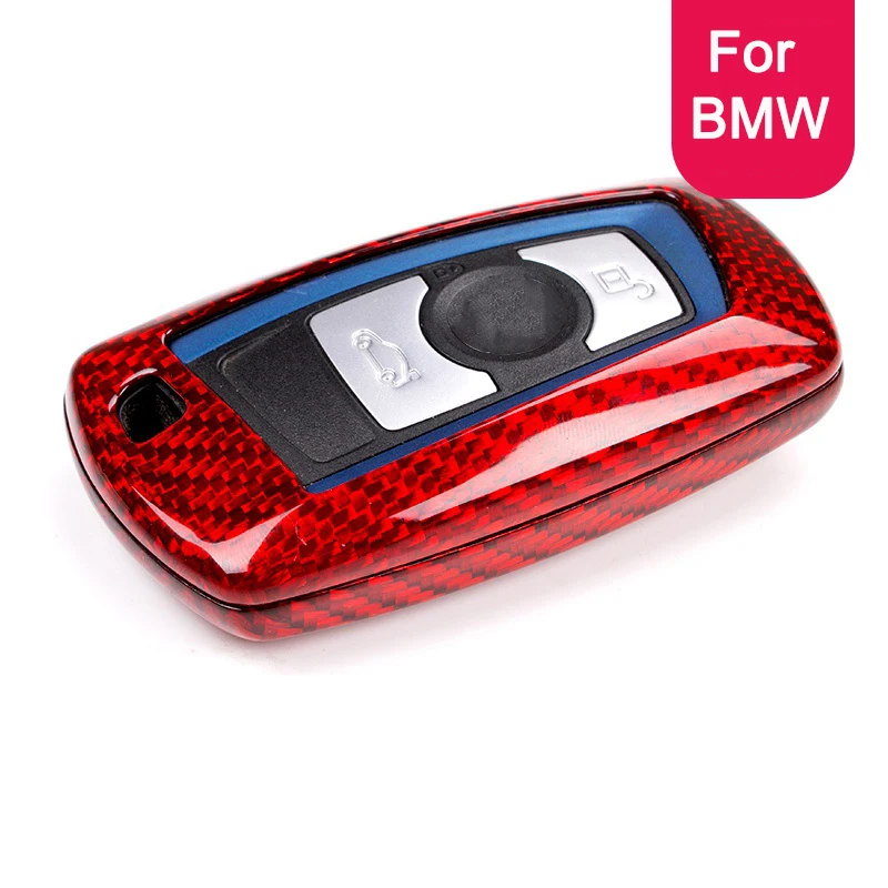 

100% чехол для автомобильного ключа из углеродного волокна, чехол для BMW F20 F21 F22 F23 F30 F31 F32 F33 F34 F36 i3 Series F87 E81 E82 F10 F11 F18