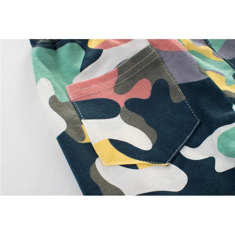 

Korean Summer Boys' Lycra Cotton Camouflage Shorts