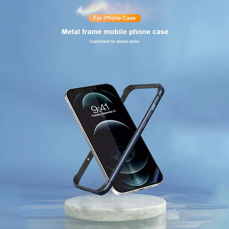 Для IPhone 12 11 Pro Max 11Pro XR X Роскошный Алюминиевый металлический силиконовый бампер