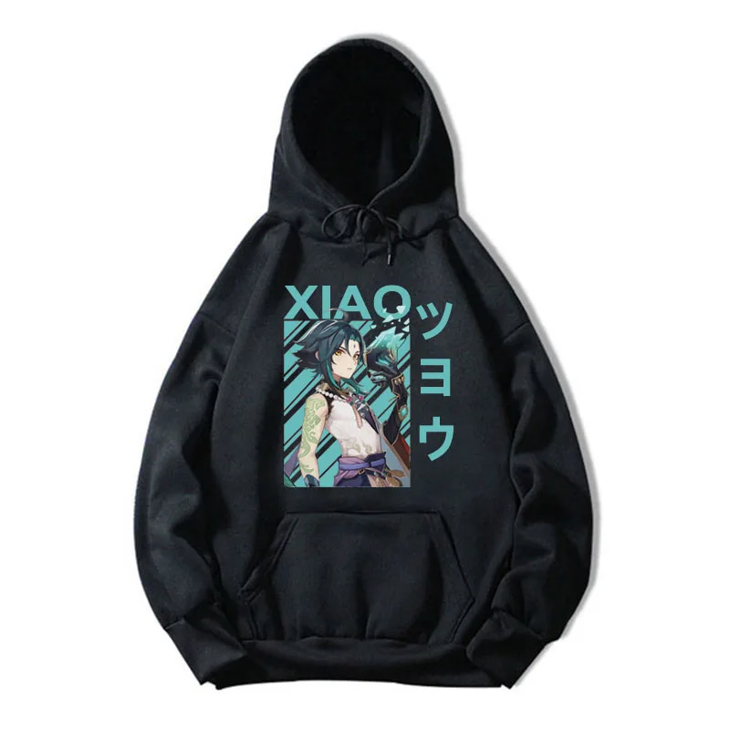 

Genshin Impact Xiao Cool Print Hot Game Hoodies Women/Men Kangaroo Plus Size Sweatshirts Streetwear Graphic Hip Hop Fashion Tops
