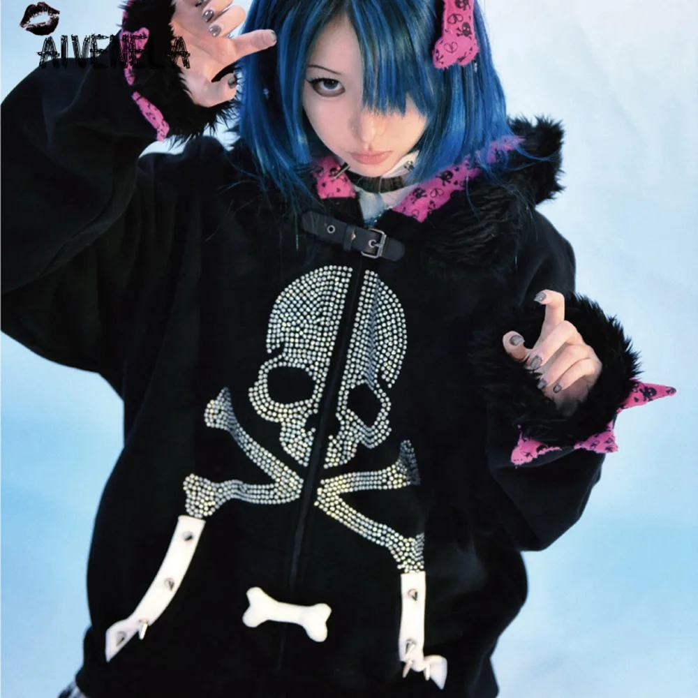 Женский бархатный свитшот с длинным рукавом в стиле Харадзюку | Женская одежда