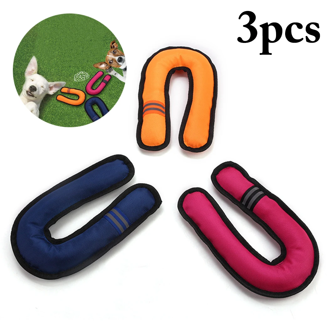 

3pcs Dog Toy Pet Toy Pet Dog Funny Toys U Shape Interactive Toys Bite Resistant Dog Fetch Teething Toy for Dogs Pet Supplies