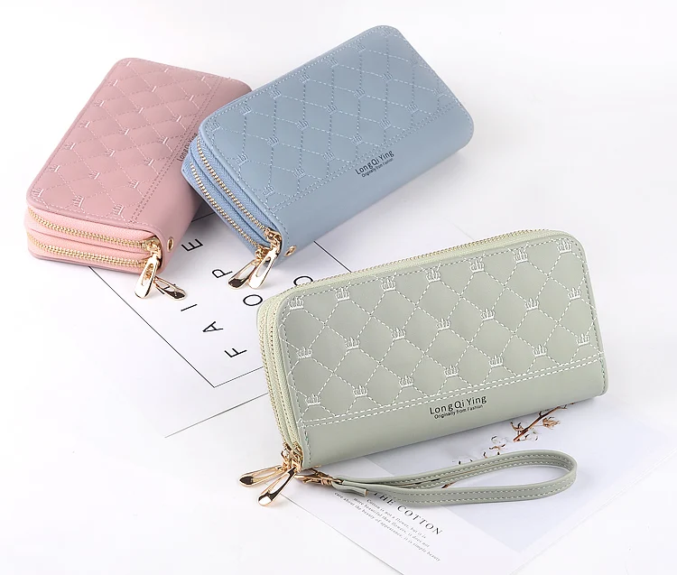 Модный женский кошелек из искусственной кожи с рисунком короны дамская сумка для