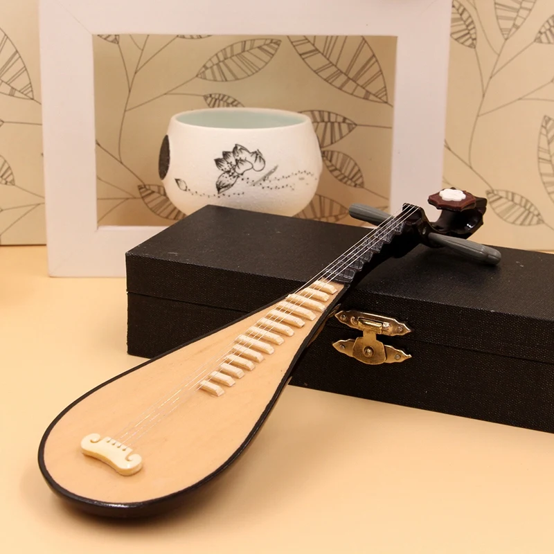 Миниатюрная модель Pipa Реплика с подставкой и чехол Mini Lute мини музыкальный