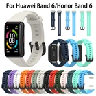 Ремешок силиконовый для смарт-часов Huawei Honor band 6, многоцветный Регулируемый сменный официальный браслет для Huawei band 6