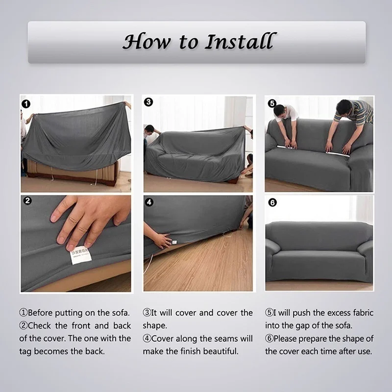 

1-4 Seaters Fashion Sofa Slipcovers Recliner Sofa Covers Soft Elastic Couch Slipcovers Sofa Protector 8 Colors