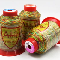 aoyi 210d high strength nylon colorfullline dyeing thread diy manual thread igh speed sweing machine line rainbow thread