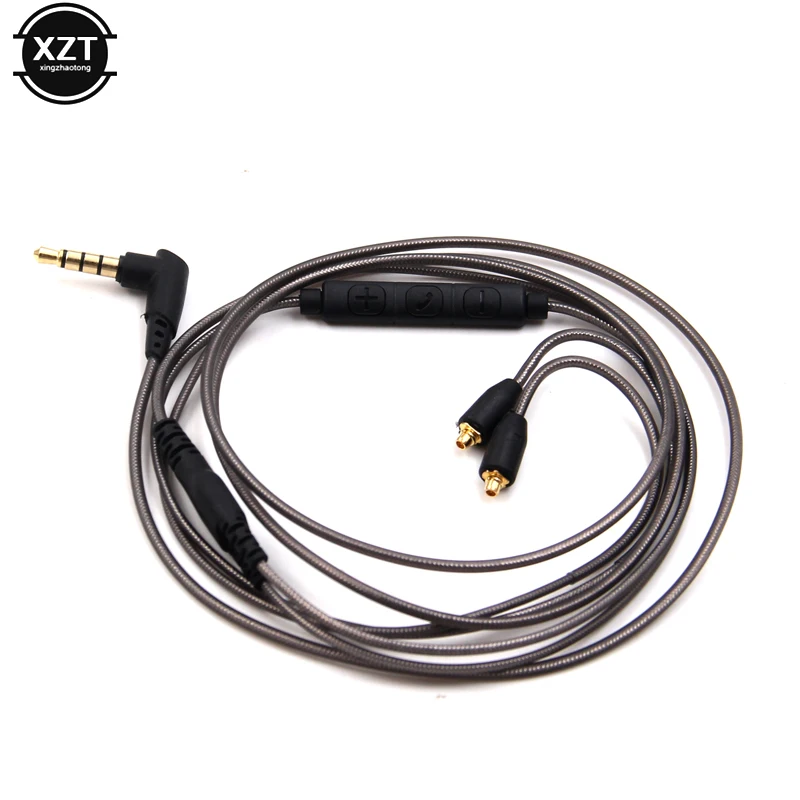 Кабель MMCX 3 5 мм для наушников Shure SE215 SE425 SE535 SE846 UE900 сменный кабель с микрофоном iphone
