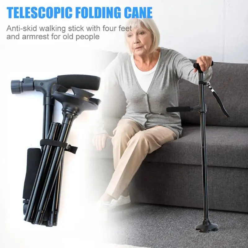 

Telescopic Folding Canes LED Light Aged Walking Sticks Poles for the Elder